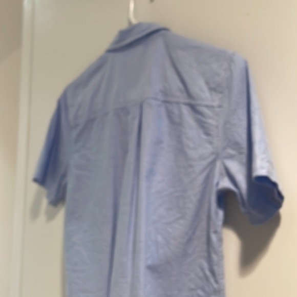 Short sleeve blue Oxford button down shirt - Picture 7 of 8